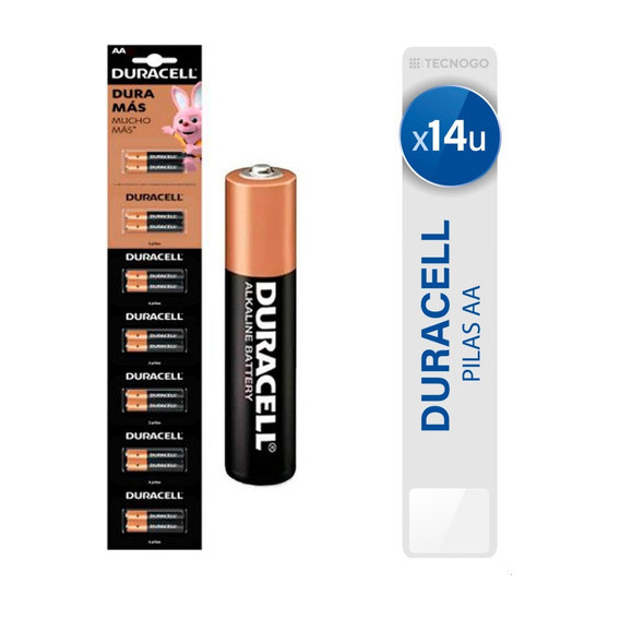 14 X Pilas AA DURACELL Pilas Alcalinas 1.5V