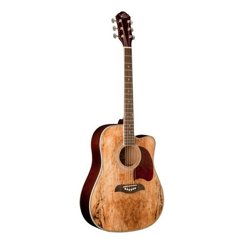 Guitarra Electroacústica Oscar Schmidt OG2CE para diestros spalted maple brillante