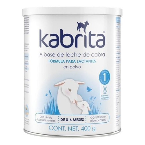 Leche de fórmula en polvo sin TACC Ausnutria BV Kabrita Fórmula Infantil para Lactantes en lata de 6 de 400g - 0  a 6 meses