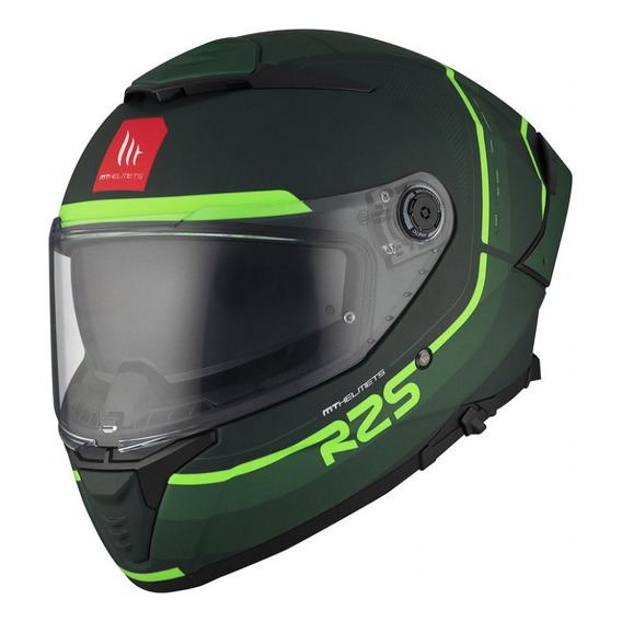 Casco De Moto Mt Helmets Thunder 4  Sv R25 Verde C6 Ece22.06