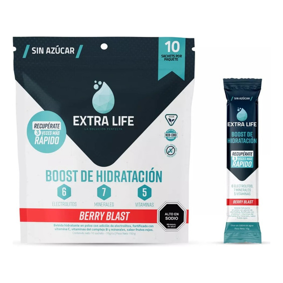 Bebida Hidratante En Polvo Doypack 20 Sachet Extra Life