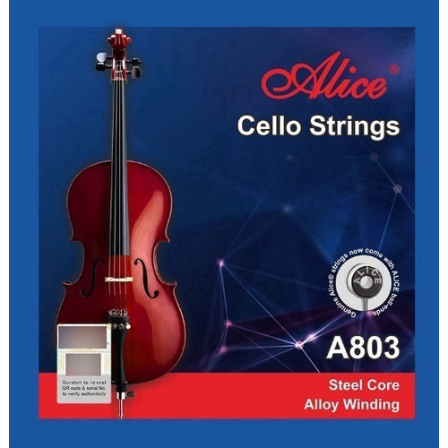 Juego De Cuerdas De Cello 4/4 Alice A803 Alta Calidad