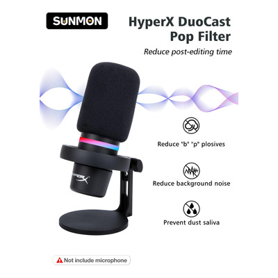 Sunmon Duocast - Funda De Micrófono Compatible Con Micróf.