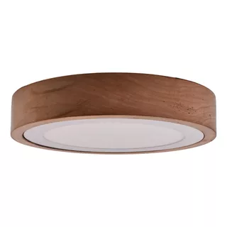 Panel Circular Led Kua 18w Madera Lenga Lustrada 