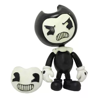 Juguete Bendy Ink Machine Figura Blanco Brilla Oscuridad En