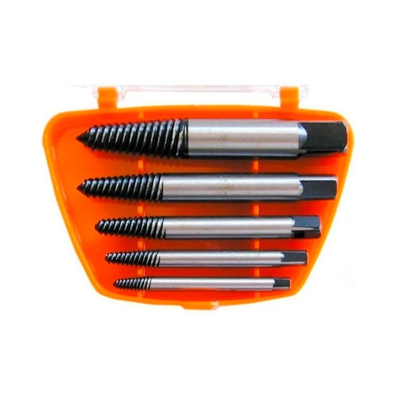 Set Extractor Tornillos Rotos Macho Wembley 5 Piezas