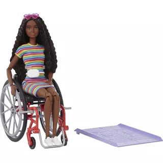 Barbie Fashionista Negra Com Cadeira De Rodas - Mattel