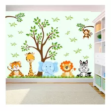 adesivo decorativo quarto infantil safari