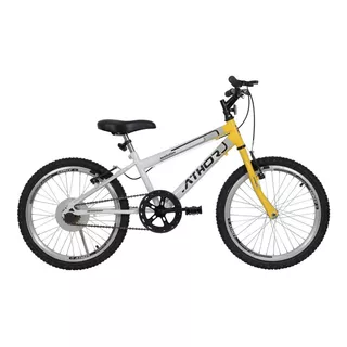 Bicicleta  De Passeio Infantil Athor Bikes Evolution 2020 Aro 20 Único 1v Freios V-brakes Cor Amarelo Com Descanso Lateral