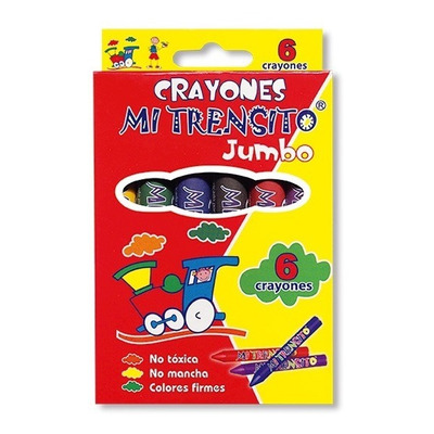 Crayola Crayones Jumbo Mi Trensito 6 Colores X 3 Cajas