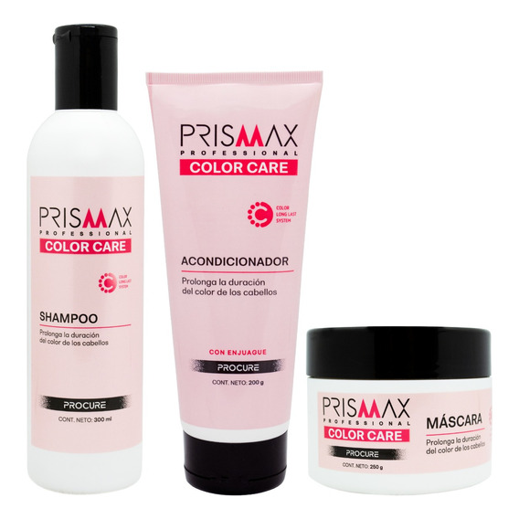 Prismax Color Care Kit Shampoo + Enjuague + Máscara Chico 3c