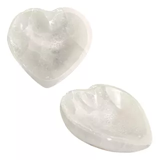 Tigela Pote Pedra Cristal Selenita Natural Bowl Coração