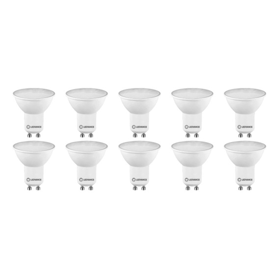  Pack X10 Lámparas Osram Led Dicro Par 16 10w Fría 110º- E A