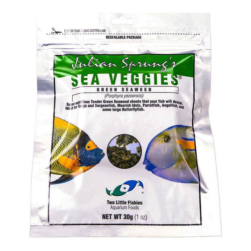 Alga Peces Marinos 30 Gr Sea Veggies Green Seaweed Cirujanos