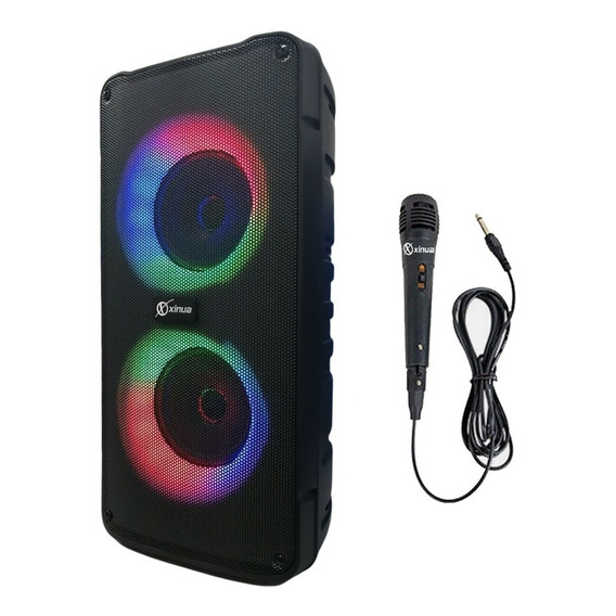 Parlante Bluetooth Xinua Karaoke Microfono Luces Rgb Tws Usb