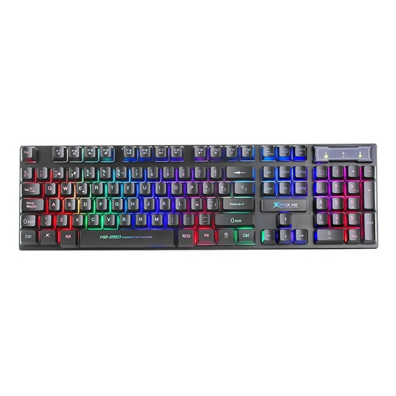 Teclado Gamer Xtrike Me Kb-280 Qwerty Español Luz Rainbow