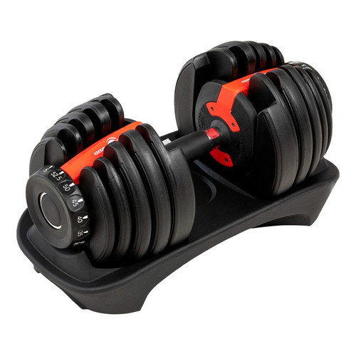 Mancuerna Pesa Graduable 52,5 Libras Bowflex Sportfitness Color Negro-rojo