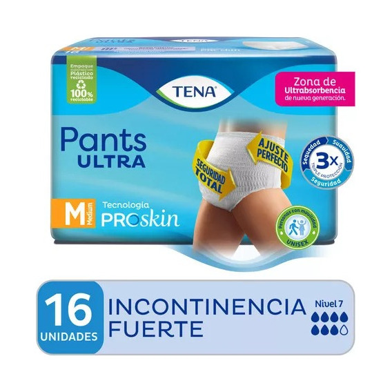 Ropa Interior Tena Pants Ultra Talle Medium X 16 Unidades