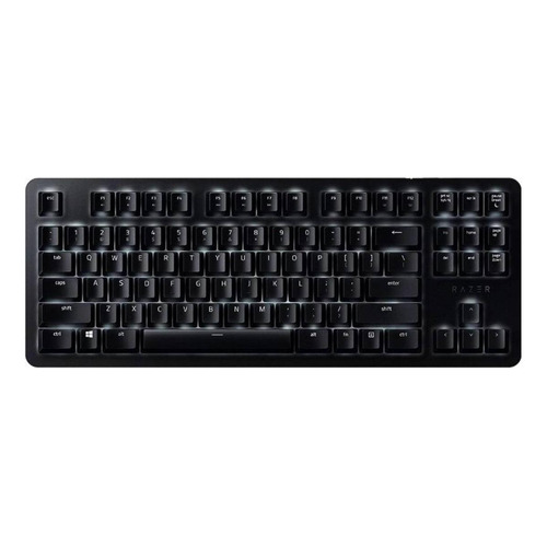 Teclado gamer Razer BlackWidow Lite QWERTY inglés US color black con luz blanca