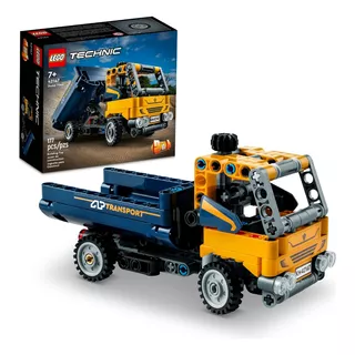 Kit De Construção 2 Em 1 Technic 42147 Caminhão Basculante Com 177 Peças Lego
