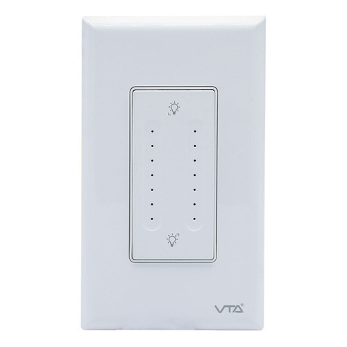 Interruptor Pulsador Doble Dimerizable Switch Iot Vta Smart Color Blanco