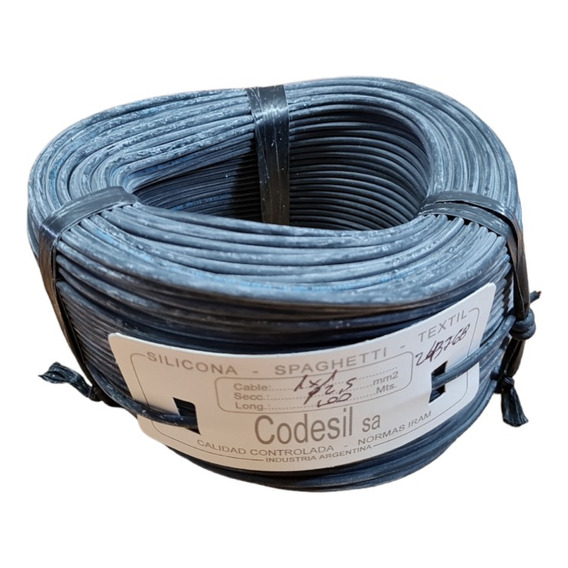 Cable Alta Temperatura 1,0 Mm2 Siliconado. Rollo 100mts