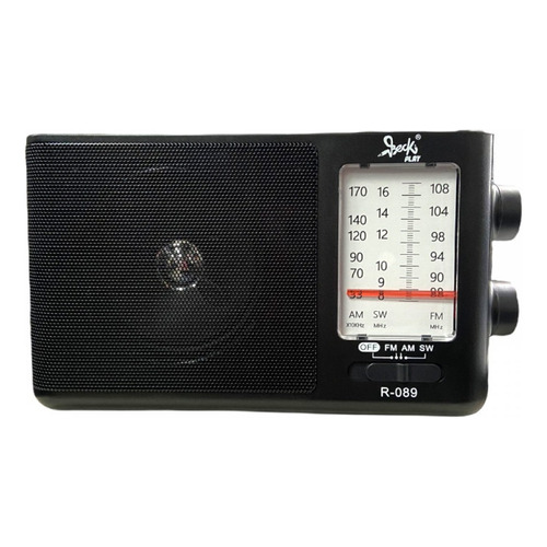 Radio Am / Fm / Sw R-089 Con Conexion Ac Y Dc Transportable Color Negro 110v/220v