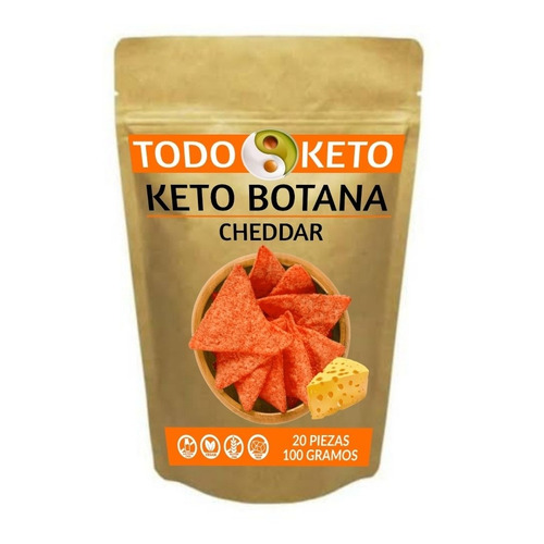 Totopos Keto Botana De Almendra Cheddar 100 G