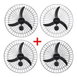 Ventilador Industrial Parede Oscilante 60cm Kit 04 127v/220v