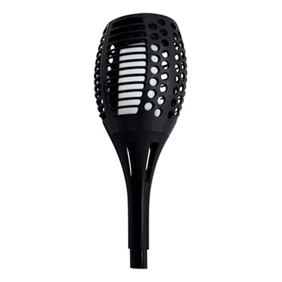 Estaca Led Solar Jardin Tipo Antorcha Llama Th007 Tbcin Negro