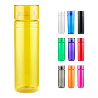 25 Cilindros Plástico Agua 850ml Colores Anfora Botella Agua Color Amarillo