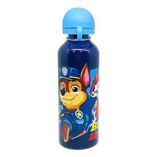 Botella Metalica Niños Paw Patrol Chase Y Marshall 500 Ml Color Azul