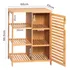 Mueble Organizador Para Baño Badecor, Madera De Bambú, Excelente Calidad, 3 Estantes Con Puerta - Alto 87cm
