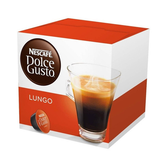 Capsulas Nescafé Dolce Gusto de Lungo Tostado Y Molido x16