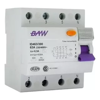 Interruptor Diferencial 4p  63a Id463/030 Baw