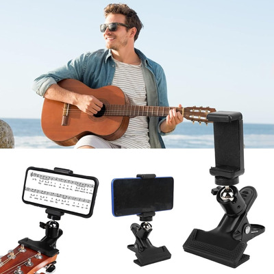 Pinza Clip Soporte Para Celular Brazo Guitarra Bajo Música