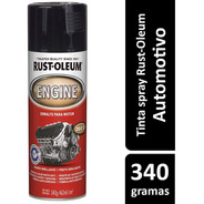 Spray Preto Brilhante Para Pintura De Motores - Rust Oleum
