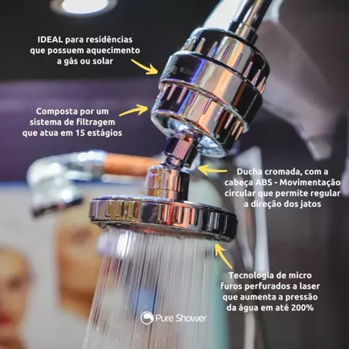 Um chuveiro elétrico que filtra água Pure Shower Electronic 