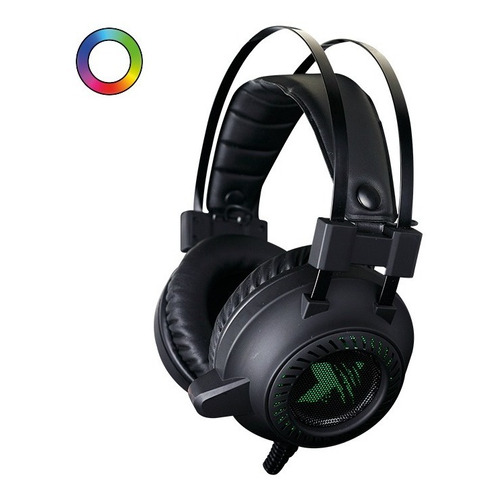 Audífono Gamer Mordax Gxb-hg8750 Xblade Luz 7 Colores Color Negro