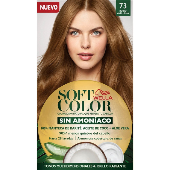 Kit Tinte Wella  Soft color tono 73 - rubio avellana para cabello