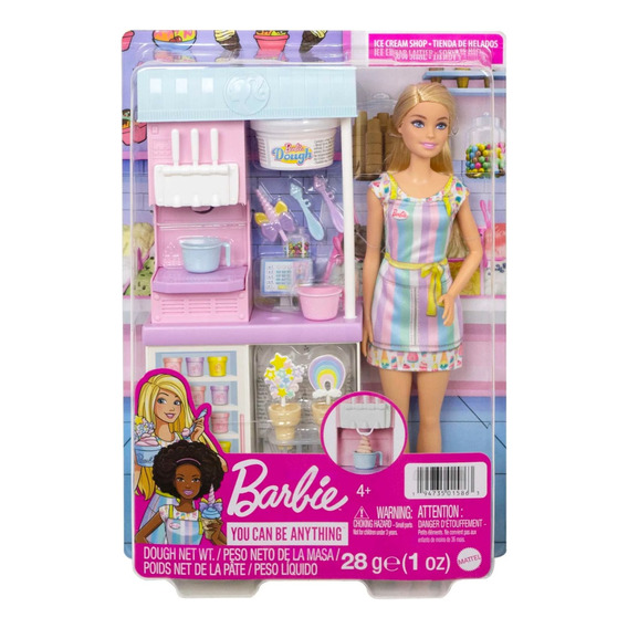 Barbie Set Heladeria Con Muñeca