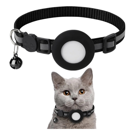 Collar Reflectante Mascota Perro Gato Soporte Airtag Localiz