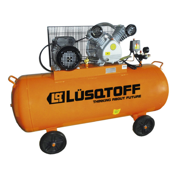 Compresor de aire eléctrico Lüsqtoff LC-30200 monofásico 200L 3hp 220V naranja
