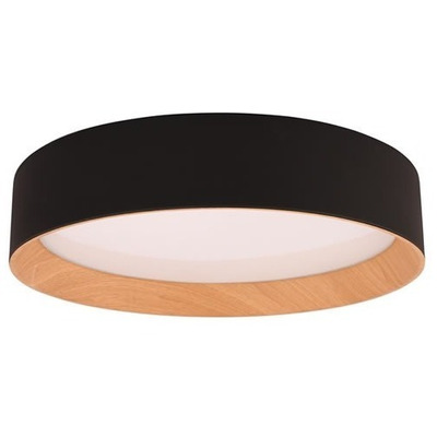 Plafon Led Hole-m Negro Madera Moderno Calidad Premium Gmg 