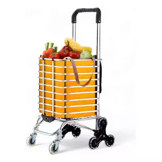 Carrito Compras Plegable Chango Ruedas Reforzado Puerto 5 Bz