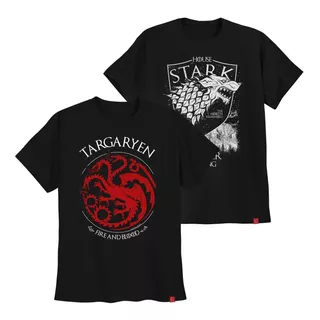 Camiseta Targaryen E Stark Kit 2 Camisas Game Of Thrones 