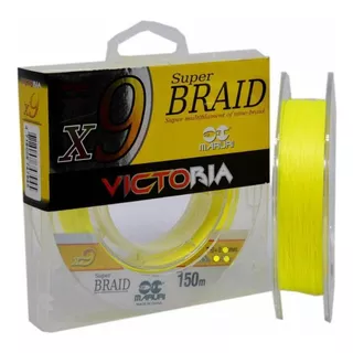 Linha De Pesca Maruri Linha Multifilamento Maruri Victoria X9 - 0,30mm 40lbs 150m Amarelo Escuro