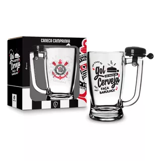 Caneca Chopp 340ml C/ Campainha Corinthians Gol E Cerveja