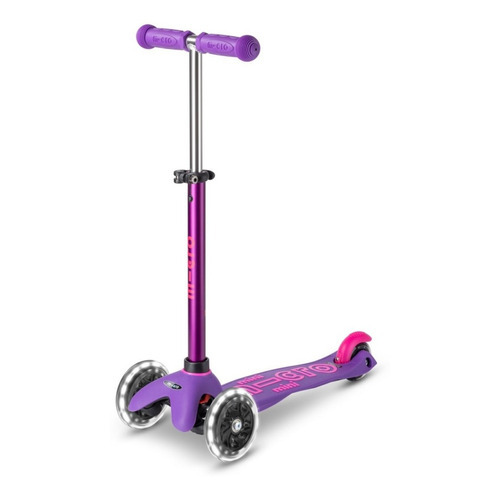 Scooter Patín Del Diablo Mini Micro Deluxe Led Color Purple&pink