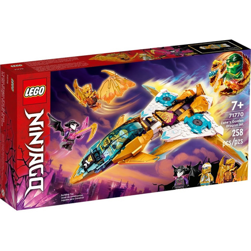 Lego® Ninjago - Reactor Del Dragón Dorado De Zane (71770) Cantidad de piezas 258